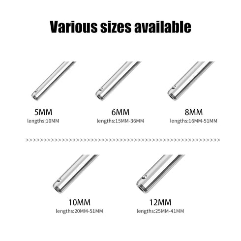 304 Stainless Steel Ball Locking Pin, Quick Release Pin 0.39 Inch Diameter, Usable Length 1.61" (10mm x 41mm) with Push