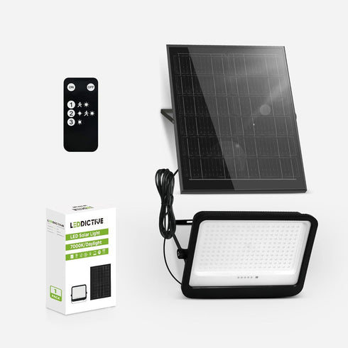 7000K, 3500LM 3 IP65 16.4 Leddictive LED Solar Lights Outdoor Solar Powered Flood Lights with Modes, Dusk to Dawn