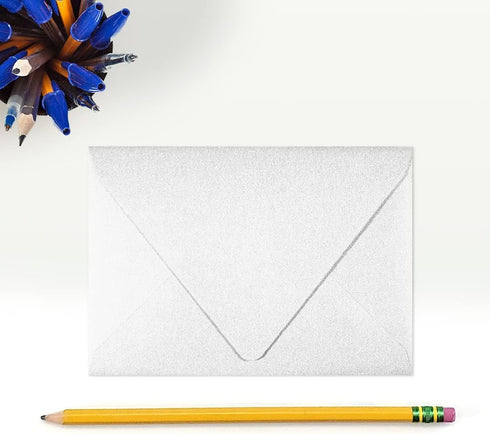 LUXPaper 4Bar A1 Contour Flap Invitation Envelopes | 3 5/8" x 5 1/8" | 80lb. Text | Crystal Metallic | 50 Qty