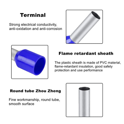 2120pcs Wire Ferrules Terminals Kit, Ferrule Crimping Assortment for DIY Electrical, Motorcycle, Vehicle, Boat