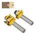 Tongue and Groove Router Bit Set, 2 Grooving Router Bits for Woodworking Tools, 1/2 Inch Shank