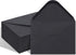 Keketer 5x7 A7 Envelopes with Contour Flap, Gummed Closure, Black, Pack of 100