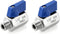 QWORK Mini Ball Valve, 2 Pack 1/4" NPT Thread Female and Male
