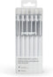 Poppin Retractable Gel Pens - Fine Point 0.7mm Tip, Smooth Writing Gel Ink Pens, 12 Pack (White with Black Ink)