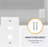2-Port QP2-WH-01, RJ45 Newhouse Hardware Keystone Jack Wall Plate White Ethernet Outlet Cover Wall Plate for Coaxial