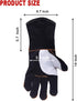TOPDC 14 Inches Fire/Heat Resistant Leather Welding Gloves for Mig, Tig, Stick, BBQ, Grill, Oven