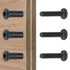 PGMJ 40 Set M6 Set (M6x30mm-Black-D) Bolt and Nut - Black Metric Hex Key Metal Deck Screws for Crib Screws Replacement