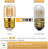 1W Low Wattage LED Edison Night Light Bulbs, T28 Mini Vintage, 10W Incandescent Equal, E26 Medium Base, 6 Pack