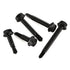 #14 x 1" Sheet Metal Screws, 80 PCS Black Hex Washer Head Self-Drilling Screws, 410 Stainless Steel with Hex Bit