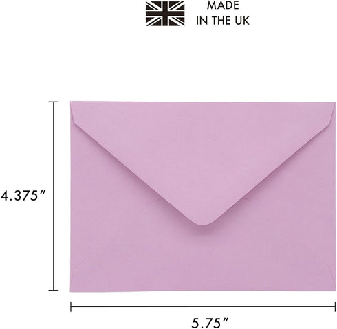 Pukka Pad, Carpe Diem Gummed Envelopes for Greeting Cards - Pack of 25 Pastel A2 Envelopes, 4.38 x 5.75 in