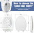 WAAYAA Elongated Toilet Seat with Toddler Seat Built In Soft Close, Slow Close Family Toilet Seat with Potty Training