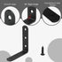 WYIPOLZI 20 Pack 3" 3" 80x80MM (120pcs x Black L Brackets Heavy Duty Right Angle Brackets for Wood, Metal Corner