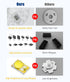 MouMouPurr 4.92'' 18W 3CCT (3000K/4000K/6000K) Dimmable, LED Ceiling Fan Light Retrofit Kit, Flush Mount Ceiling Light