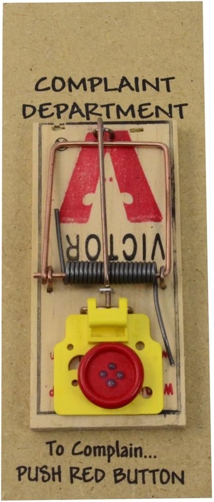 Treasure Gurus Complaint Department Mouse Trap Desk Display 3D Sign