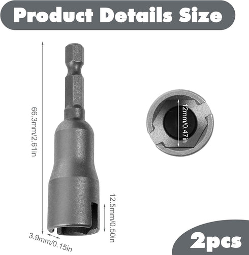 Xinjoduz 2 1/4 Inch Set Xindojuz PCS Wing Nut Driver Bit, Hex Shank Hurricane Shutter Drill Bit Wire Twister for Drill