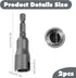 Xinjoduz 2 1/4 Inch Set Xindojuz PCS Wing Nut Driver Bit, Hex Shank Hurricane Shutter Drill Bit Wire Twister for Drill