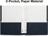 Staples Navy Smooth 2-Pocket Paper Folder with Fasteners, 25/Box (50780/27547-CC)