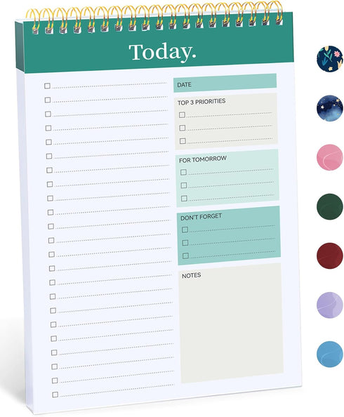 To Do List Pad, Notebook for Work with 52 Sheets, Undated Daily Planner for Daily Tasks and Goal Setting, Suitable for