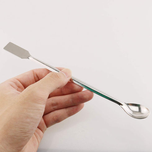 E-outstanding 3PCS Laboratory Spoon Spatula 2 in 1 Stainless Steel Lab Mixing Double End Reagent Tool, 20cm