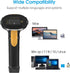 Esup Barcode Scanner with Stand USB Barcode Scanner Wired Handheld Laser Barcode Reader with Adjustable Stand (