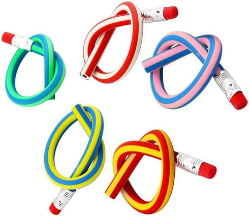 Haawooky 35 Pieces Flexible Soft Pencil Magic Bend Pencils for Kids School Fun Equipment