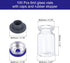 PATIKIL 6ml Glass Vials, 100pcs Glass Vial Small Glass Vials Empty Sample Bottle Mini Clear with Caps Seal Rubber Stopper Injection Port for Lab Injection Plants Transparent