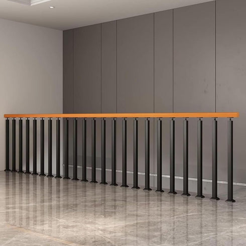 PAUANI 270 Stairs Handrail - Metal Stair Railing, Adjustable Flat Brackets Spindle Post, Safety Steps Support Grab