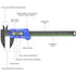 Electronic Digital Caliper Plastic Vernier Measuring Tool 0-6 Inch/0-150 mm with Extra Large LCD Screen Auto Off