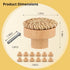 Chewtoyo 12Pcs Dresser Rattan Boho Knobs, Drawer Wicker Woven Wooden Pulls, Decorative Furniture Handles With Screws