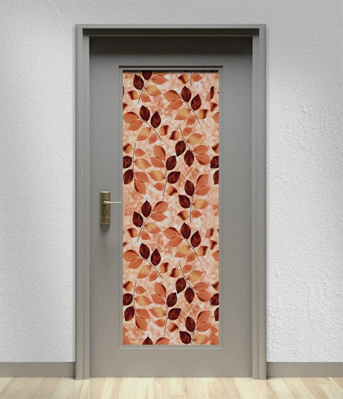 Y273A Vintage Leaf Peel and Stick Wallpaper, 17.7in x 9.8ft, Brown/Yellow Leaves