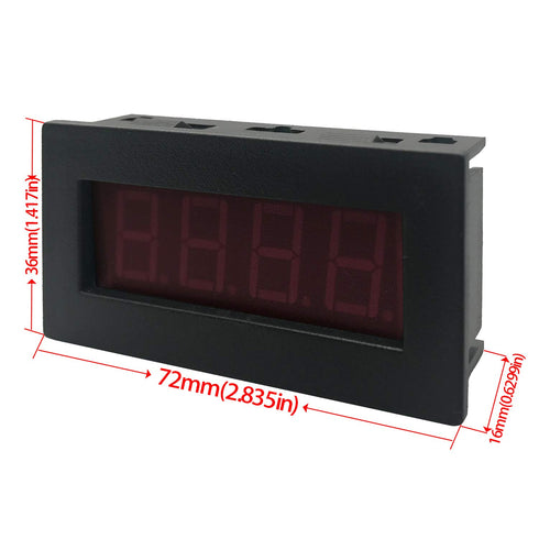 DIGITEN 4 Digital Red LED Tachometer RPM Speed Meter with Hall Proximity Switch Magnet Sensor NPN