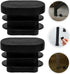 30pcs DOITOOL Black Plastic Oval Chair Leg Caps Furniture Tubing End Caps Table Foot Protectors Patio Chair Leg Pads