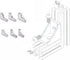 20pcs Black 2020 Series 1720 Aluminum Profile Corner Bracket with 40pcs M5 T Nuts, Screws, and Wrench for Slot