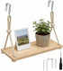 Cubicle Shelf Hanging, Office Cubicle Wall Shelf with Rope Adjustable Hooks, Office
