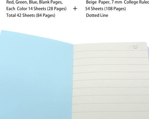 Yansanido 4 Pcs 3 Inch x 4 Inch Pocket Notebook with PU Leather Case, Softcover, Color Random, 96 Sheets