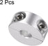 HARFINGTON 2pcs Double Split Shaft Collar for 8mm Shaft, Set Screw Clamp-On Collars for Machine Tools and Industry