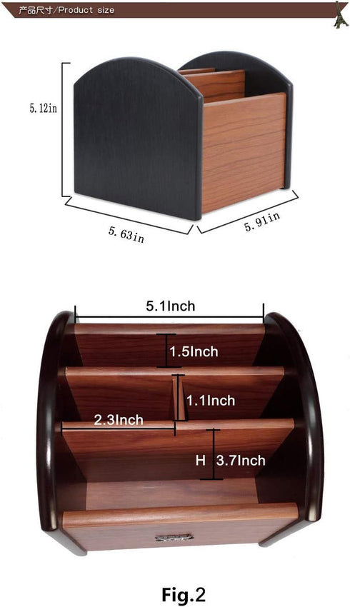 Rotating remote control holder, pen holder for desk,Wooden remote storage Organizer,TV remote control caddy@YCL872R Pen container by YCL YUCHUNLIN