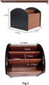 Rotating remote control holder, pen holder for desk,Wooden remote storage Organizer,TV remote control caddy@YCL872R Pen container by YCL YUCHUNLIN