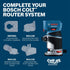 RA1132 BOSCH Edge Routing Dust Extraction Hood for Colt Palm Routers, Transparent Design for Clear Work Visibility