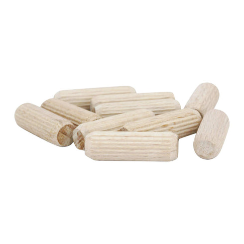 Fluted 1" x 5/16" Straight Wooden Dowel Pin Rods Grooved DOW516-1 (100)