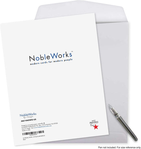 NobleWorks Jumbo Get Well Card - 8.5 x 11 Inch Cat A Big Hug from All of Us, Hospital, Sick J6614AGWG-US