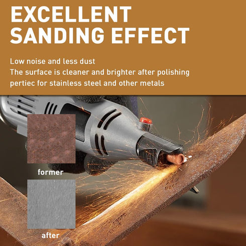 Abrasive Sanding Bits Grinding Stone Set, 42 Pcs Sanding Bits Aluminium Oxide Grinding with 1/8" Shank Compatible with Dreme Rotary Tool for Metal Rust Removal, Smoothing, Deburring