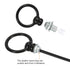 PATIKIL 15kg 37mm M10 1 Set Load ID Lamp Female Loop Holder, Lifting Eye Nut Hook Ring Shape Structural Support