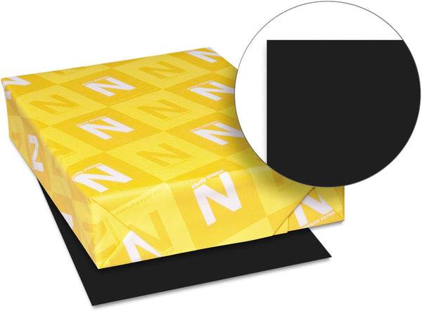 Neenah Paper 22321 Color Paper, 24lb, 8.5 x 11, Eclipse Black, 500 Sheets