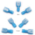 Tnisesm Male/Female Quick Disconnects Spade Wire Crimp Terminal Connectors, Blue 16-14AWG Fully Insulated