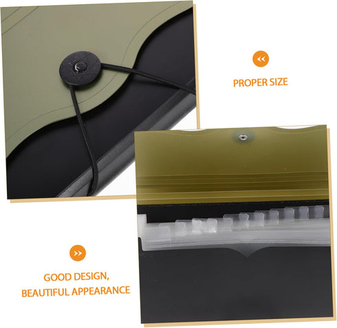 Organ Bag Monthly File Organizer, Multi-Layer Accordion Folder, Paper File Holder, Outdoor PP B5