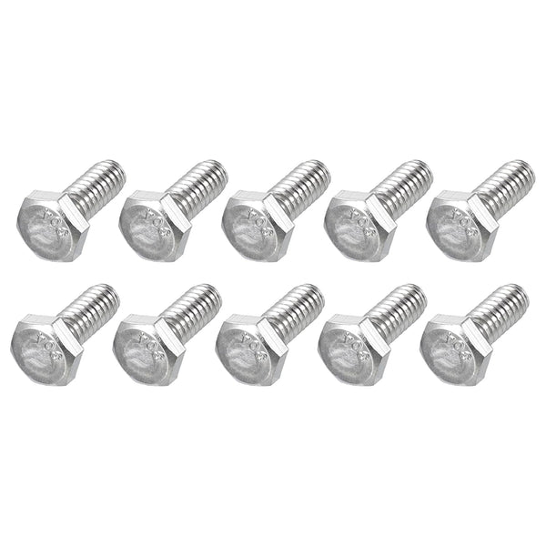Hex Bolts 20Pcs (1/4-20x5/8") - 304 Stainless Steel UNC Fully Threaded Hex Head Screw Bolt for Furniture Repair, Silver