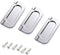 XMHF Recessed Type Furniture Wardrobe Drawer Pull Handle - Silver Flat Cabinet Flush Ring Pull (3pcs)