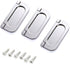 XMHF Recessed Type Furniture Wardrobe Drawer Pull Handle - Silver Flat Cabinet Flush Ring Pull (3pcs)