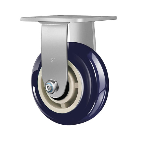 5"x 2" Heavy Duty Industrial Casters, Polyurethane on Polyolefin Casters, Loading Capacity up to 800 LB
